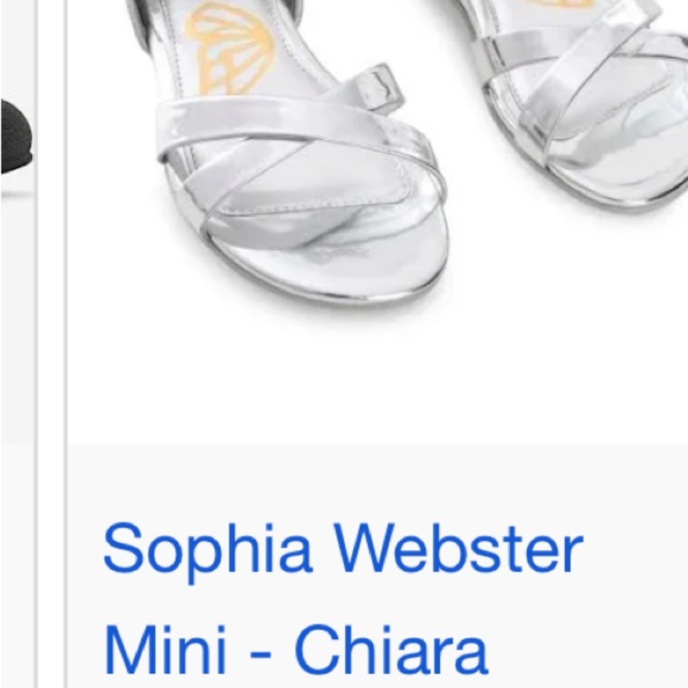 Sophia Webster Metallic Silver Sandals